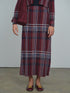 Point Plaid A-Line Panel Skirt
